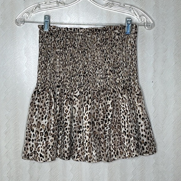 🆕 AQUA Cheetah Print Tube Top Nordstrom Brand Aqua Size XS - Picture 3 of 4
